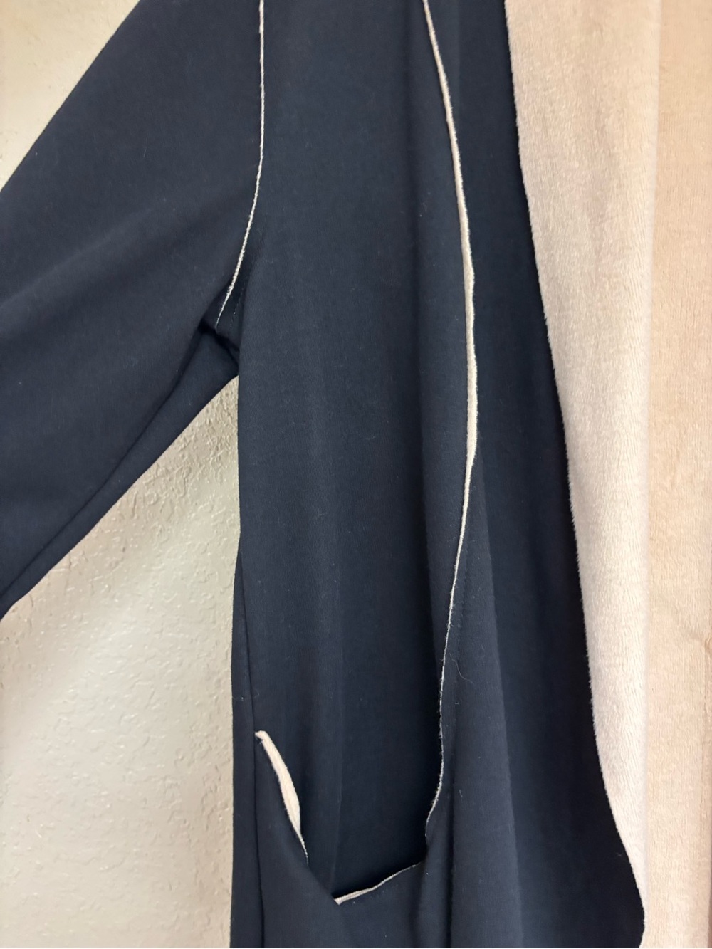 ONE WORLD Black and Cream Open Drape Cardigan - Picture 4 of 7